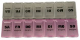 Tablettenbox 7 Tage 2 Fächer Morgen und Abend Pillenbox Reise rosa grau
