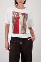 monari - T-Shirt mit Frauen-Print, cream