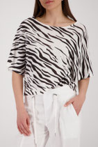 monari - T-Shirt mit Tigermuster, cream (410898)