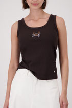monari - Top mit Strass-Krebs, coffee (410859)