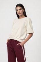 monari - Sweatshirt mit Puffärmeln, antique white