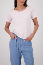 monari - Basic T-Shirt mit Flammgarn, french rose (410920)