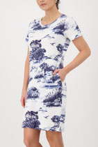 monari - Sweatkleid mit Print, marine gemustert (410641)