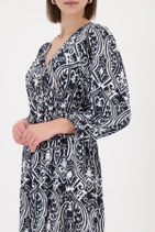 monari - Kleid mit Ornament-Muster, schwarz gemustert (410588)