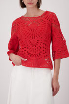 Strickpullover mit Cornellymuster, coral red (410895)
