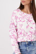 monari - Sweatshirt mit Blumenmuster, bubblegum gemustert (409124)