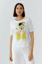 oui - Shirt, white-yellow (97518)