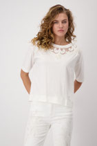 monari - T-Shirt mit Perlen, offwhite (409119)