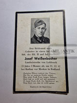 Sterbebild - Gefreiter Infanterie "EK2 & ISA"