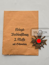 Kriegsverdienstkreuz mit Schwerter 2. Klasse mit Tüte "Deumer"