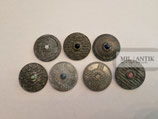 WHW - 7x Metallabzeichen "Germanische Schilde"