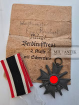 VERKAUFT!!! Kriegsverdienstkreuz mit Schwerter 2. Klasse mit Tüte "Carl Poellath"