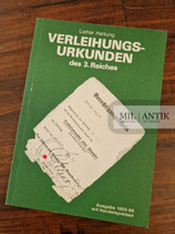 Fachbuch - Verleihungsurkunden des 3. Reiches