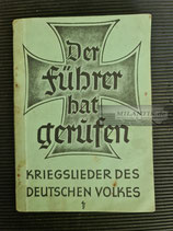 Liederbuch - Kriegslieder des deutschen Volkes
