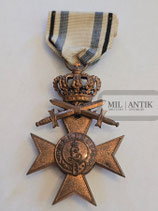Bayern - Militärverdienstkreuz 3. Klasse mit Krone & Schwertern mit Bandabschnitt
