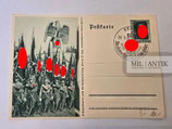 Feldpostkarte - zum Reichsparteitag "Sonderstempel Mussolini"