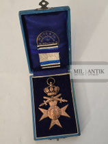 Bayern - Militärverdienstkreuz 3. Klasse m. Schwertern und Krone im blauen Etui "Weiss"
