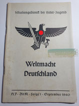 VERKAUFT!!! Heft - Schulungsdienst der HJ Folge 1 September 1940