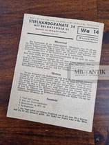 Waffentafel - Stielhandgranate 24 Wa14