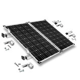 Befestigungs-Set für 2 Solarmodule - für Dachziegel od. für Biberschwanz Ziegel - Solarmodule mit 40mm Rahmenhöhe