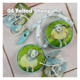 Maßband für Zentimeter und Inch Felted Sheep