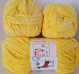 100 g Baby Wolle Velours gelb