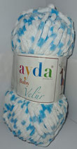 100 g Baby Wolle Velours bunt 3214