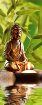Lesezeichen "BUDDHA" mit Band