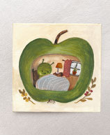 Original Kinderzimmerbild "Kleiner Apfel" (handgemaltes Kunstwerk)