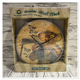 Wanduhr Wer Bier trinkt hilft der Landwirtschaft