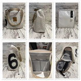 Kulturbeutel Matrose XL Zahl grau 6, 360°