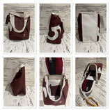 Kulturbeutel Matrose Bordeaux/weiß Zahl 5, 360°