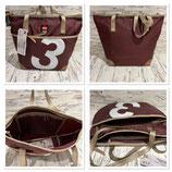 Segeltasche Shopper Bordeaux Zahl 3 360°