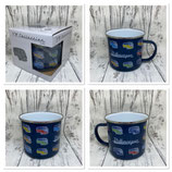 Emaille Tasse Parade-Blau