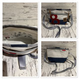 Umhängetasche Deern Lütt Zahl 8 in rot