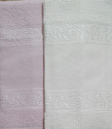 Coppia Asciugamani modello Verona colore: Rosa