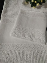 Coppia Asciugamani modello Eleganza bianco