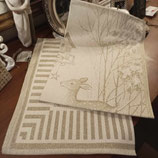Set di due canocacci cotone e filo lamè var. BEIGE