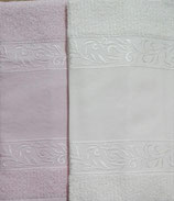 Coppia Asciugamani modello Verona colore: bianco