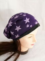 Beanie "lila Sterne"