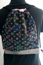 Turnbeutel/Rucksack für Kids Sterne grau