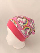 Beanie pink Regenbogen Einhorn