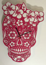 Horloge Mexican Skull Flower