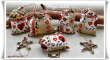 Geschenksäckchen mit hübschen Weihnachtsmotiven
