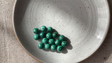 Lot de 6 ou 10 perles en malachite du Congo - Rondes/6mm - Grade AB