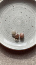 Lot de 3 perles  en pierre de Lune - Rondes/8 mm - Grade AB