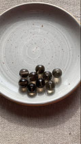 Lot de 9 perles en Quartz Fumé - Rondes/8mm - Grade AA