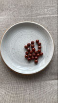 Lot de 11 perles en Jaspe Rouge - Rondes/6 mm - Grade AB