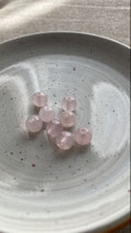Lot de 8 perles en Quartz rose - Rondes/6mm - Grade AA