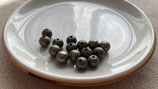 Lot de 3 perles en Pyrite - Rondes/6mm - Grade AA